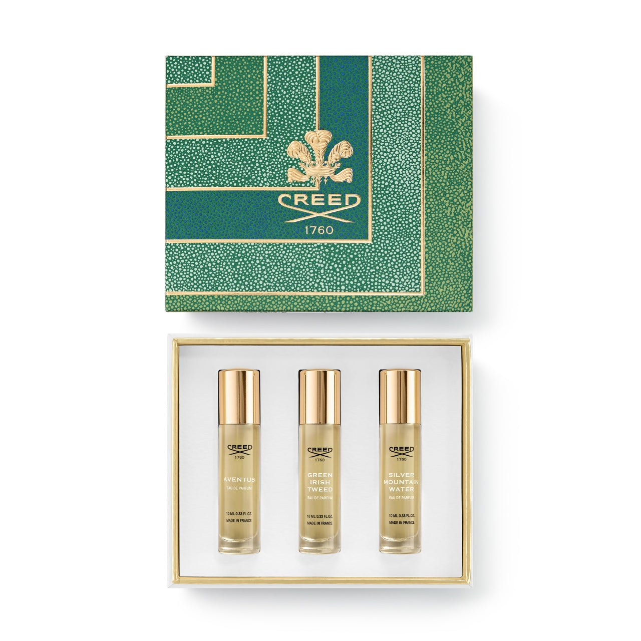 CREED Set Aventus+Green Irish Tweed+Silver Mountain Edp 3x10ml Hombre