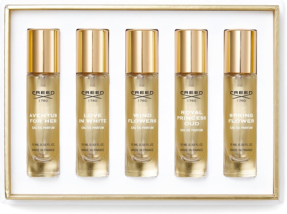 CREED Set Woman Aventus +Love In W +Wind f+Princess Oud +Spring F ,Edp 5x10ml Mujer